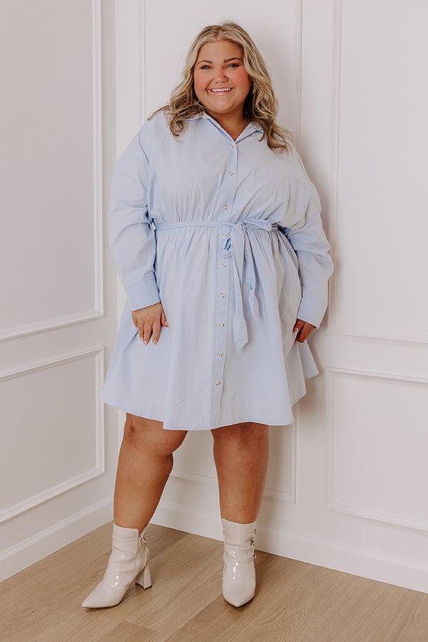 Feeling Social Button Down Mini Dress Curves Product Image