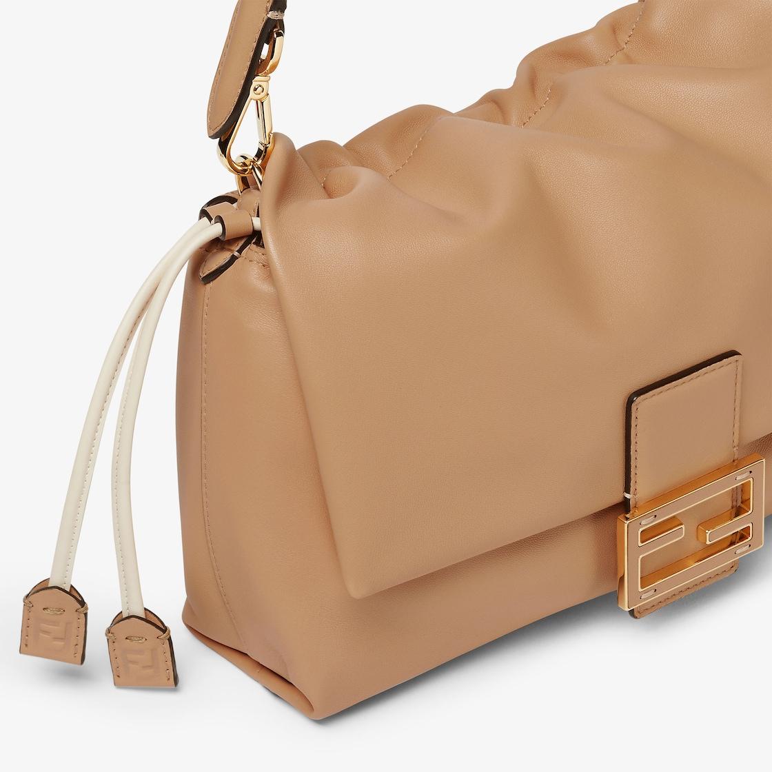 Mamma Baguette MediumCappuccino nappa leather bag Product Image
