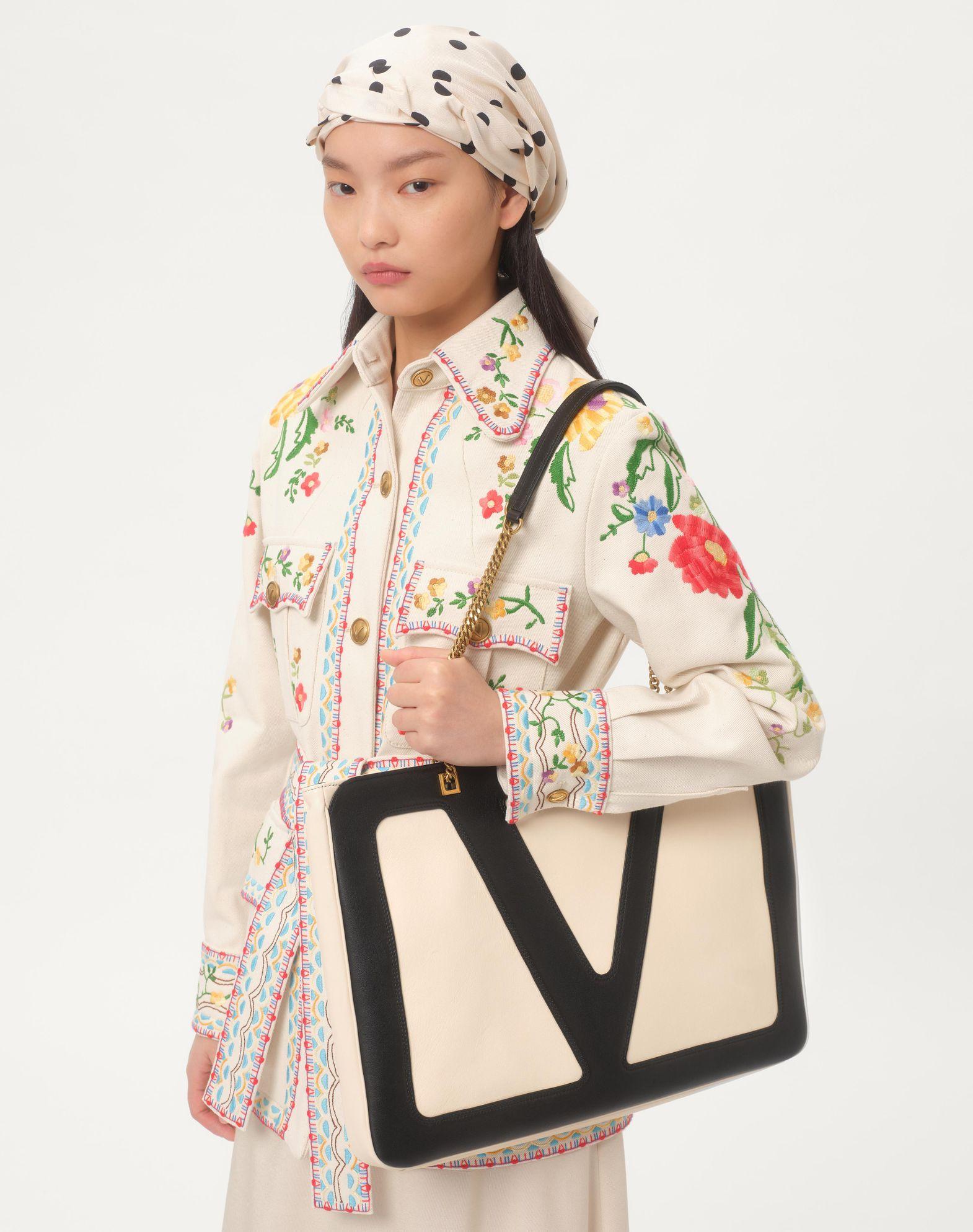 Valentino Garavani Viva Superstar Nappa Leather Shopper Product Image