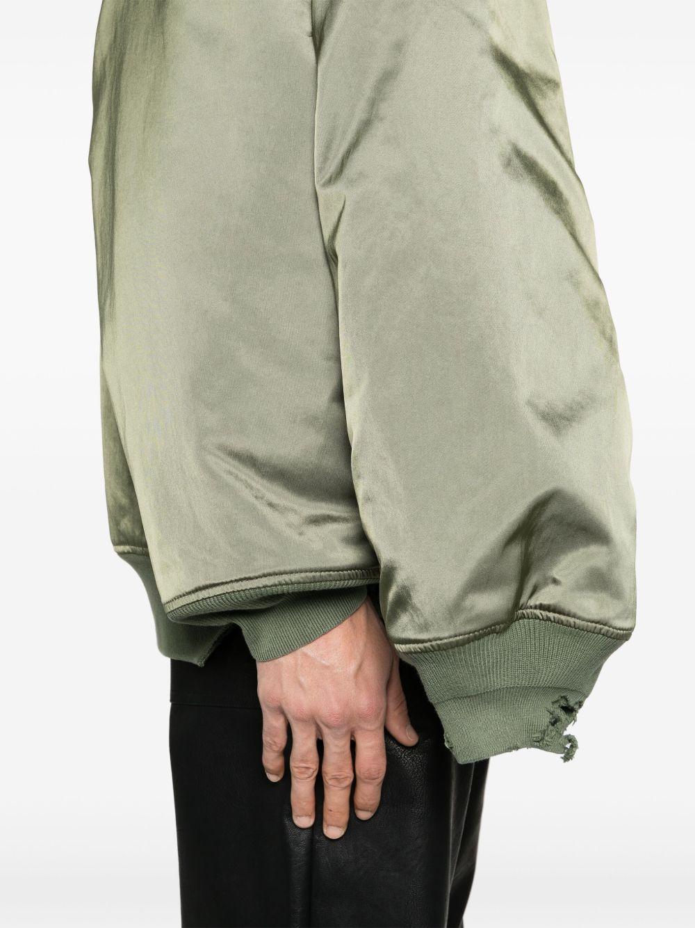 double-sleeve satin bomber jacket Product Image