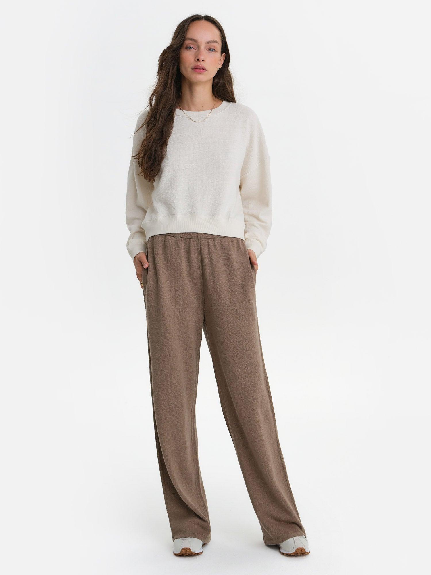 Textured Knit Crewneck Pullover Female Product Image