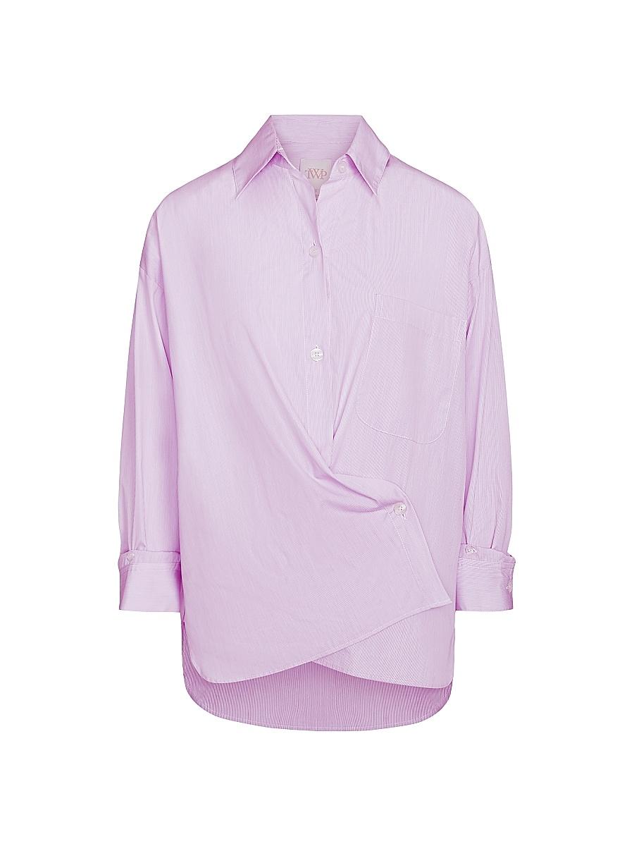 Womens New Earl Cotton Wrap Shirt Product Image