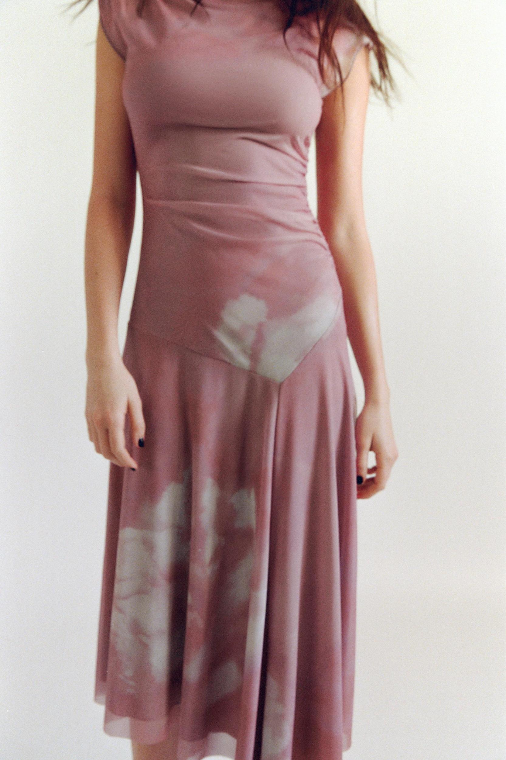 RUCHED TULLE DRESS Product Image