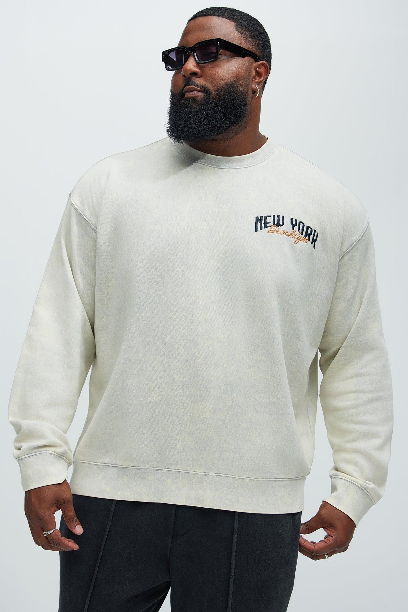 No Bad Day New York Crew Neck Sweatshirt - Grey Product Image