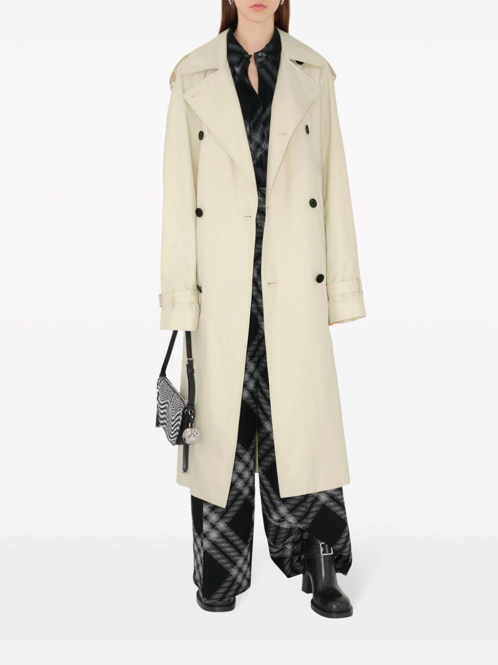 double-breasted cotton trench coat  Product Image