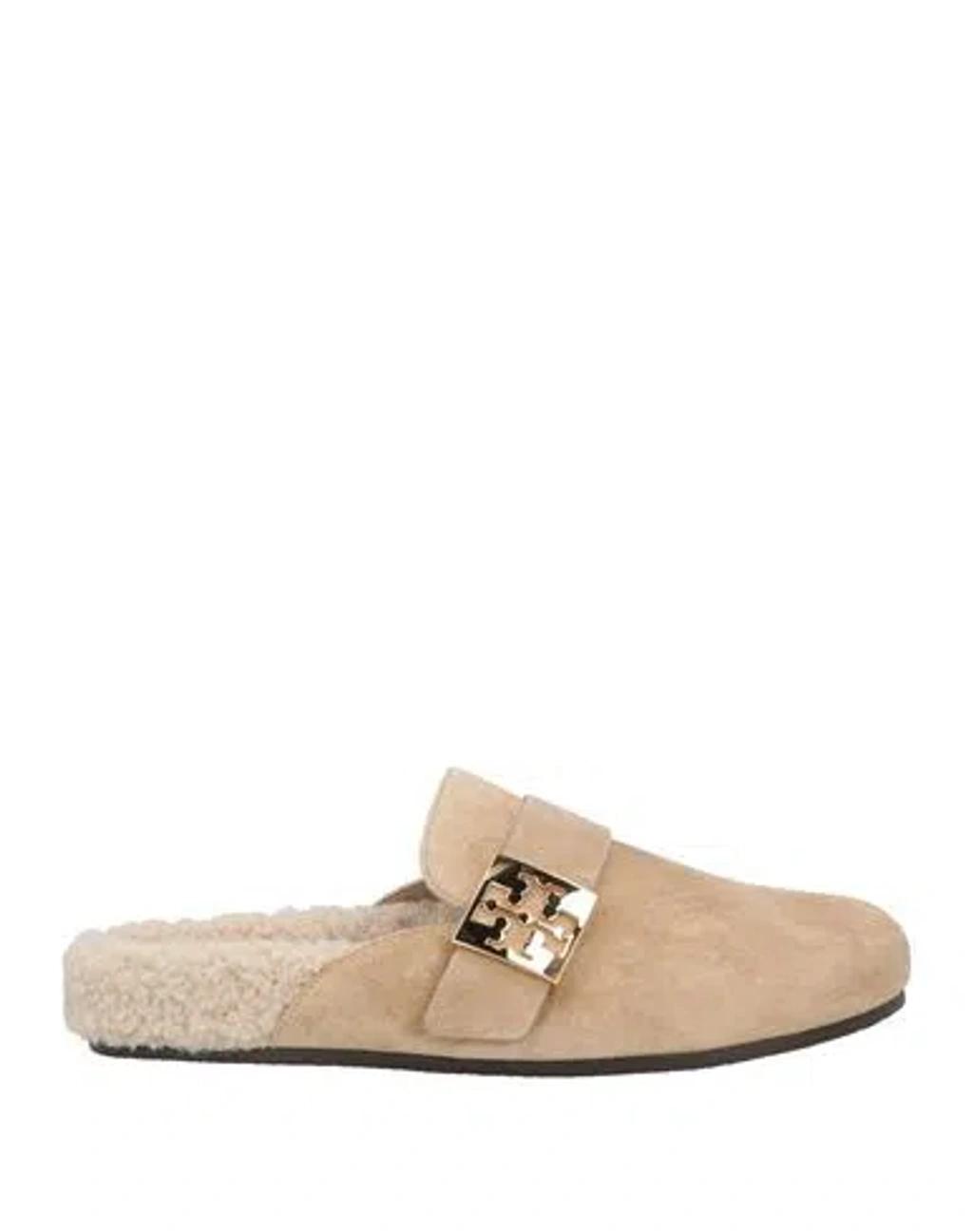TORY BURCH Mules Mellow In Shearling Color Taupe In Brown Product Image