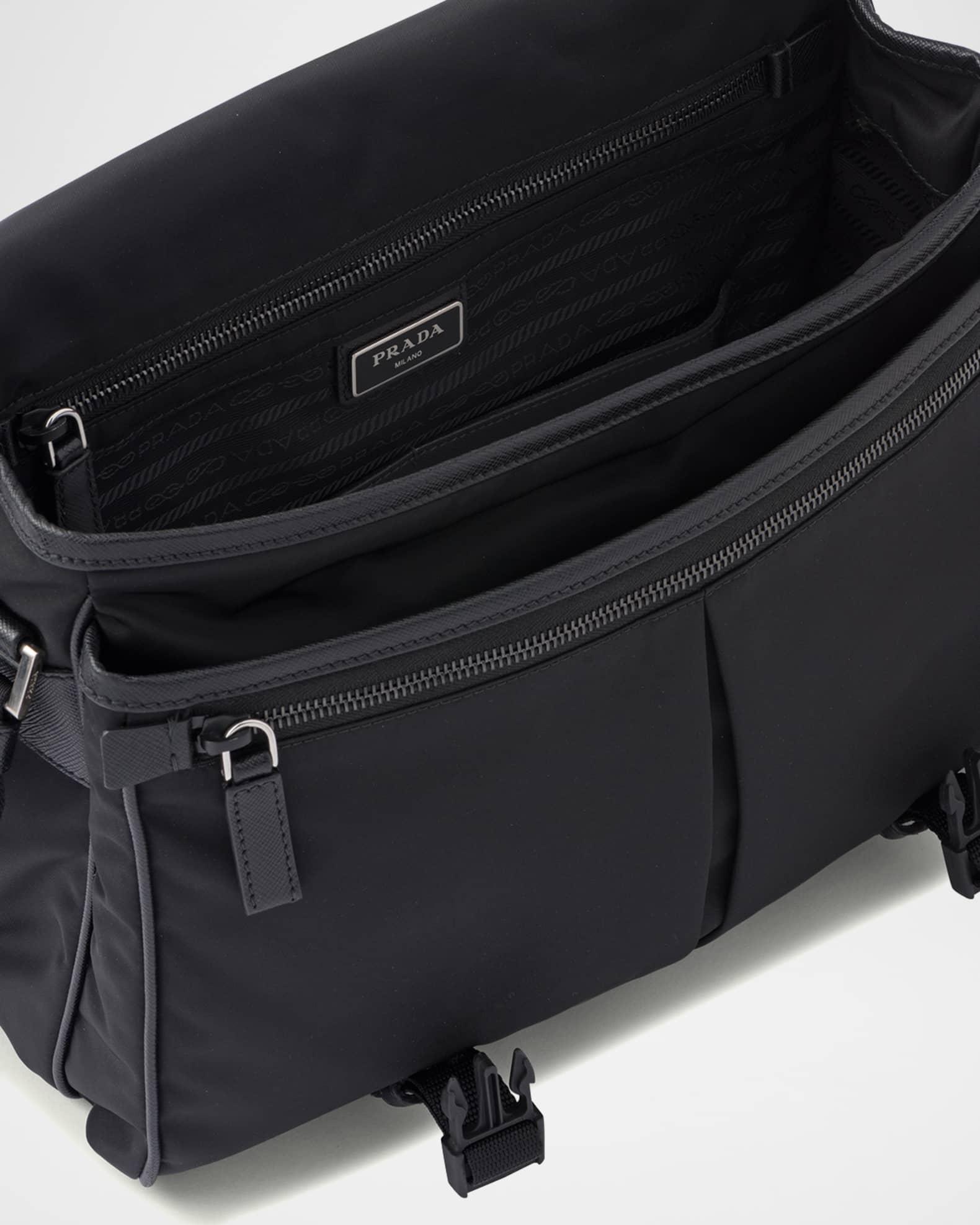 Men's Nylon and Leather Crossbody Bag Product Image