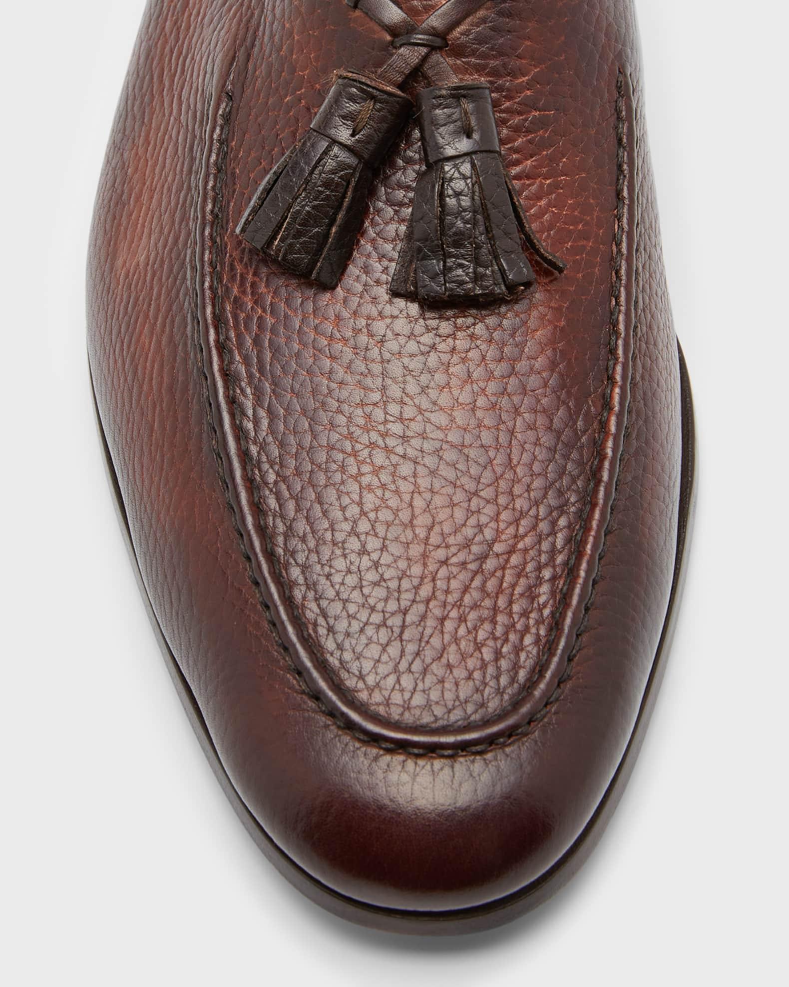 Men's Seneca Grained Leather Tassel Loafers Product Image