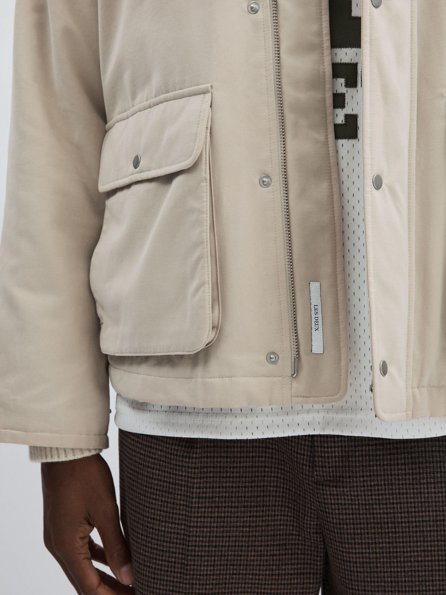 Les Deux Corduroy Collar Field Jacket in Sand Product Image