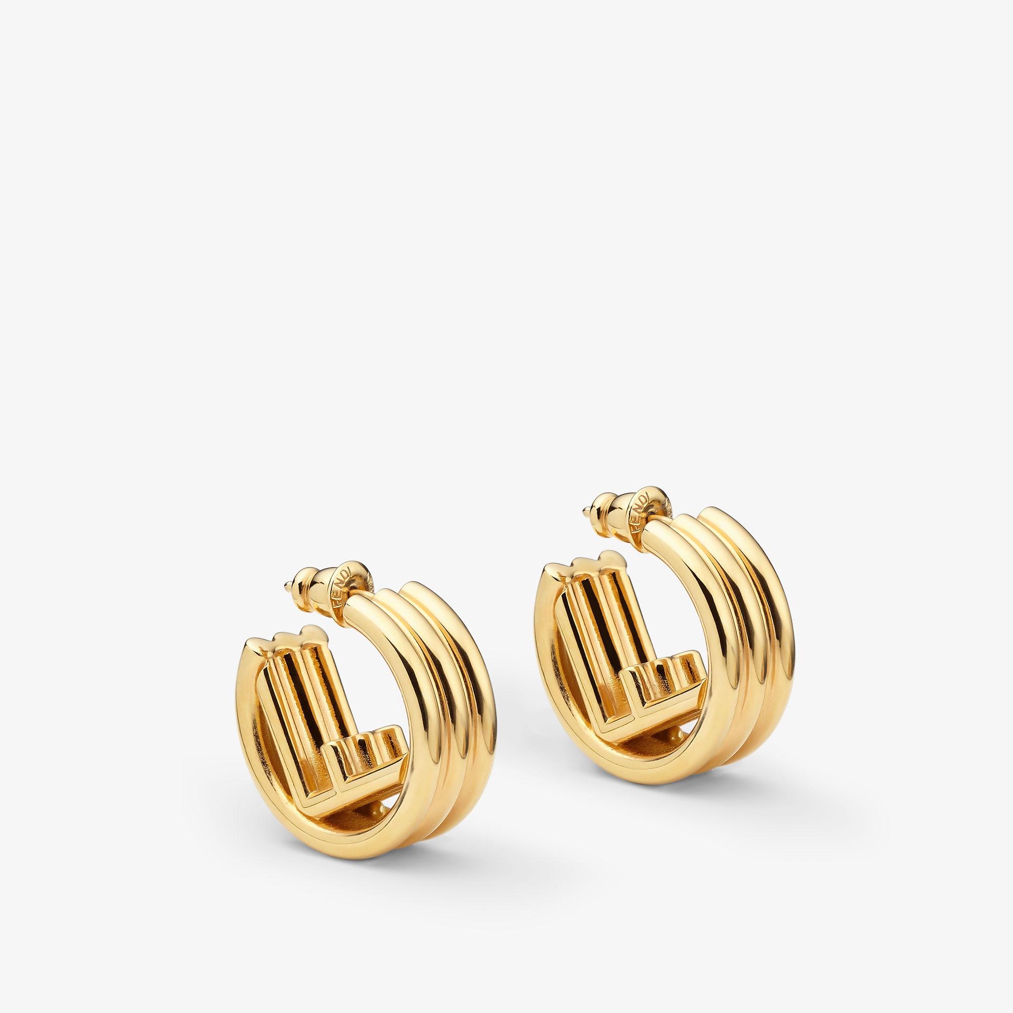 F is Fendi EarringsGold-colored metal earrings Product Image