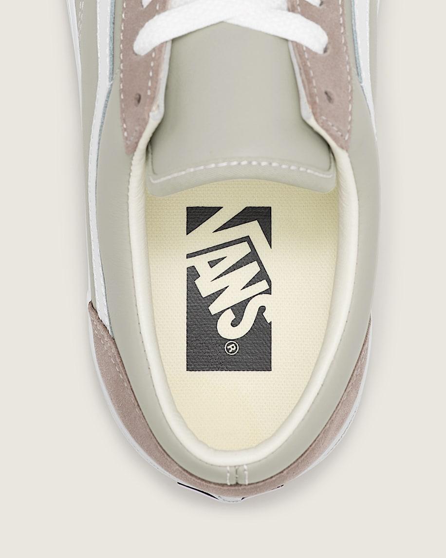Premium Old Skool Leather Shoe in Atmosphere Grey / Beige| Vans US Product Image