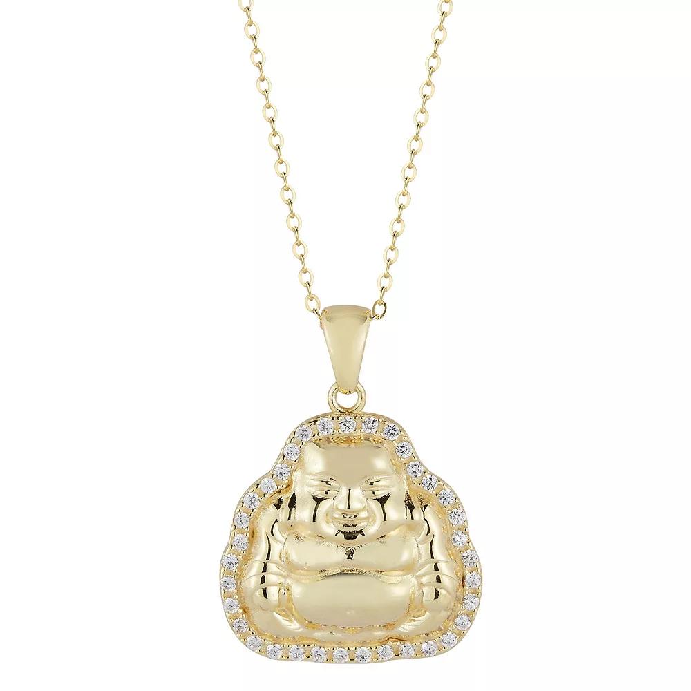 Sunkissed Sterling Cubic Zirconia Buddha Pendant Necklace, Women's, Size: 18", Gold Tone Product Image