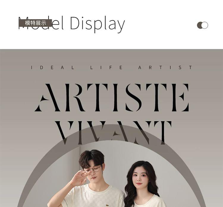 Couple Matching Pajama Set: Short-Sleeve Dog Print T-Shirt + Shorts Product Image