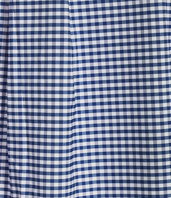 Roundtree & Yorke Performance Short Sleeve Twill Gingham Sport Shirt Product Image