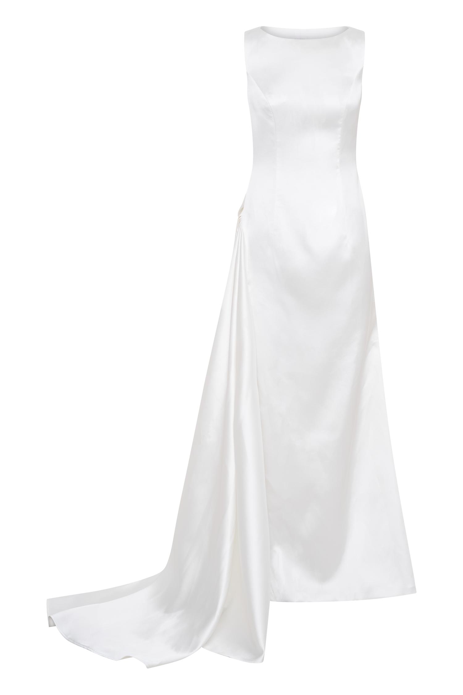 Fontanne Satin Wedding Gown - White Product Image