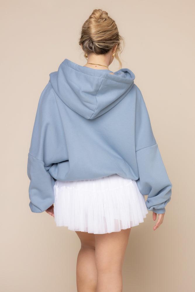 Zip Cloud Hoodie - Blue Storm Product Image