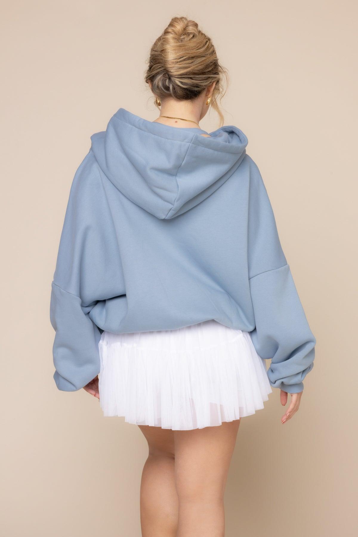 Zip Cloud Hoodie - Blue Storm Product Image
