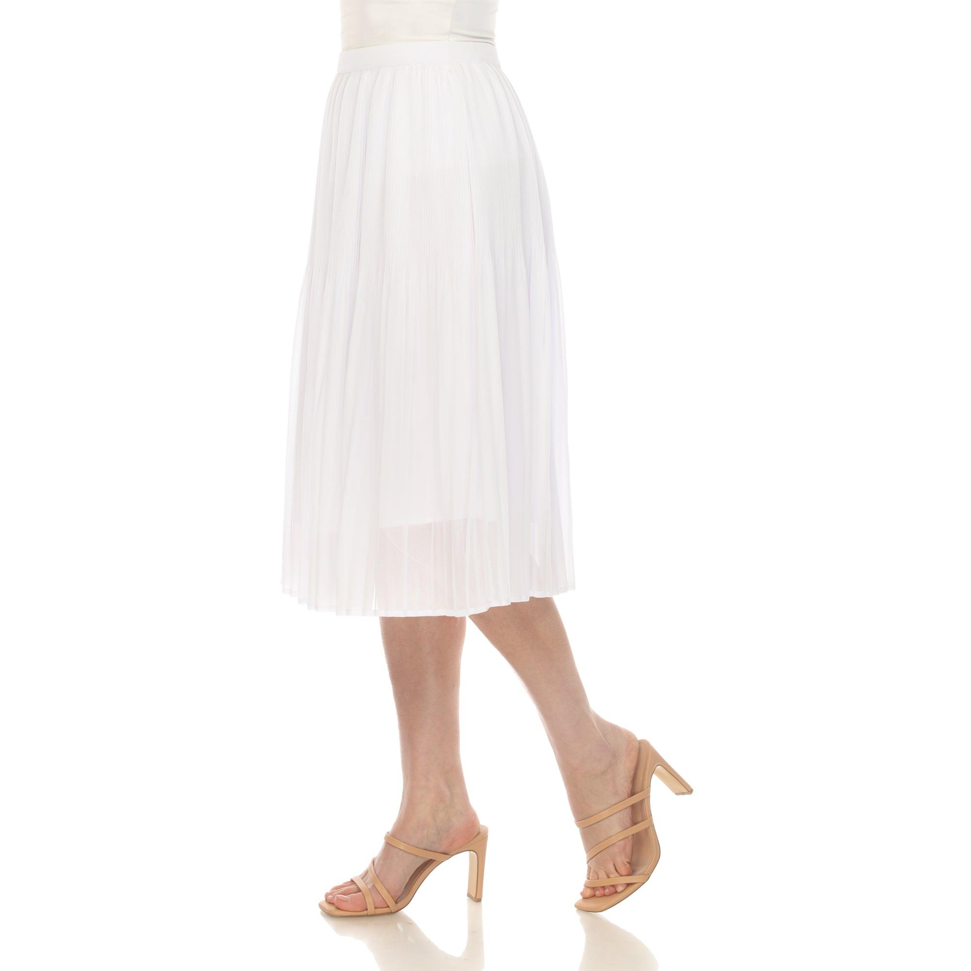 Women's Chiffon Pleated Midi Skirt Female Product Image