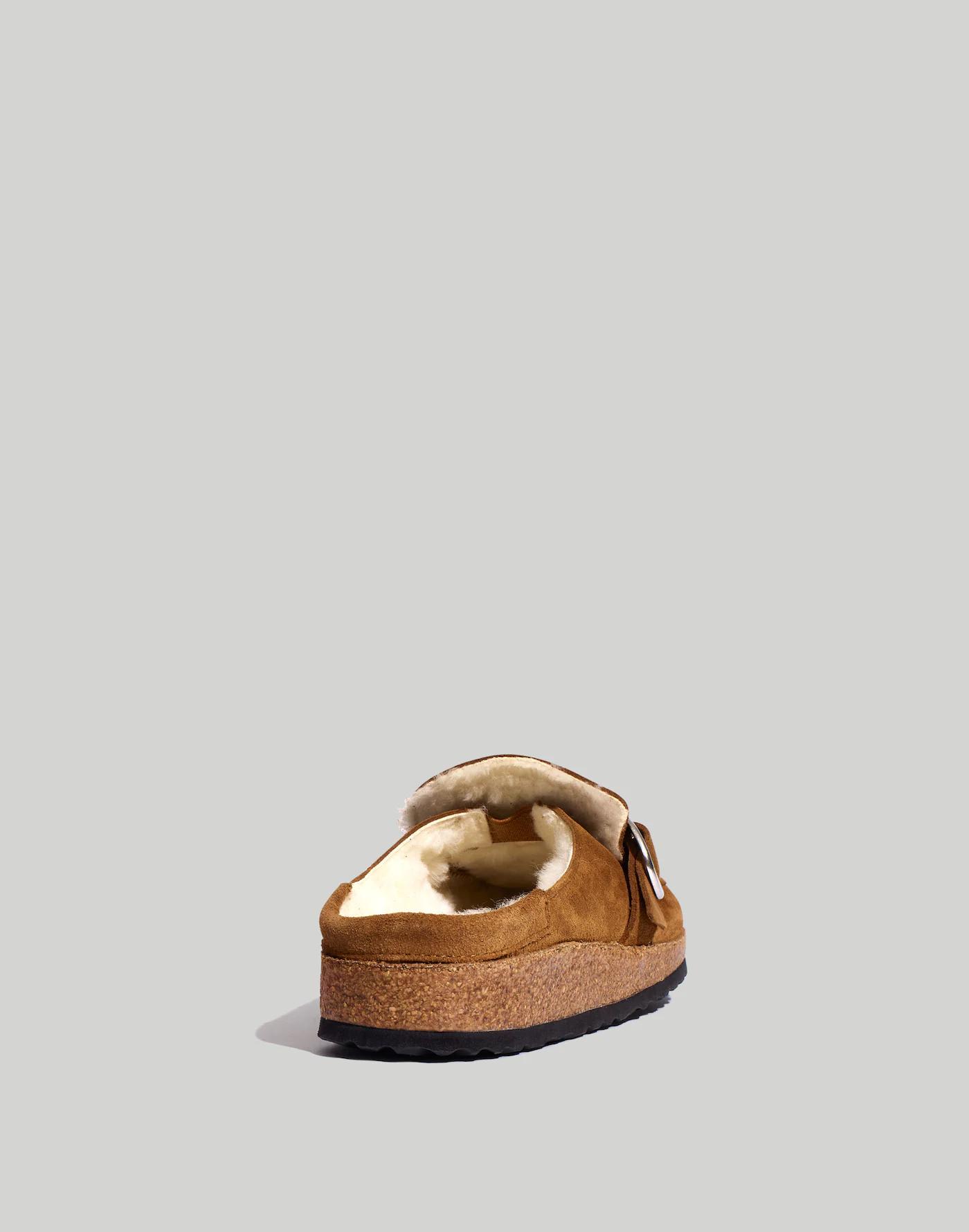 Birkenstock® Suede Buckley Clogs in Shearling Product Image