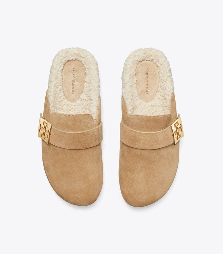 TORY BURCH Mules Mellow In Shearling Color Taupe In Brown Product Image