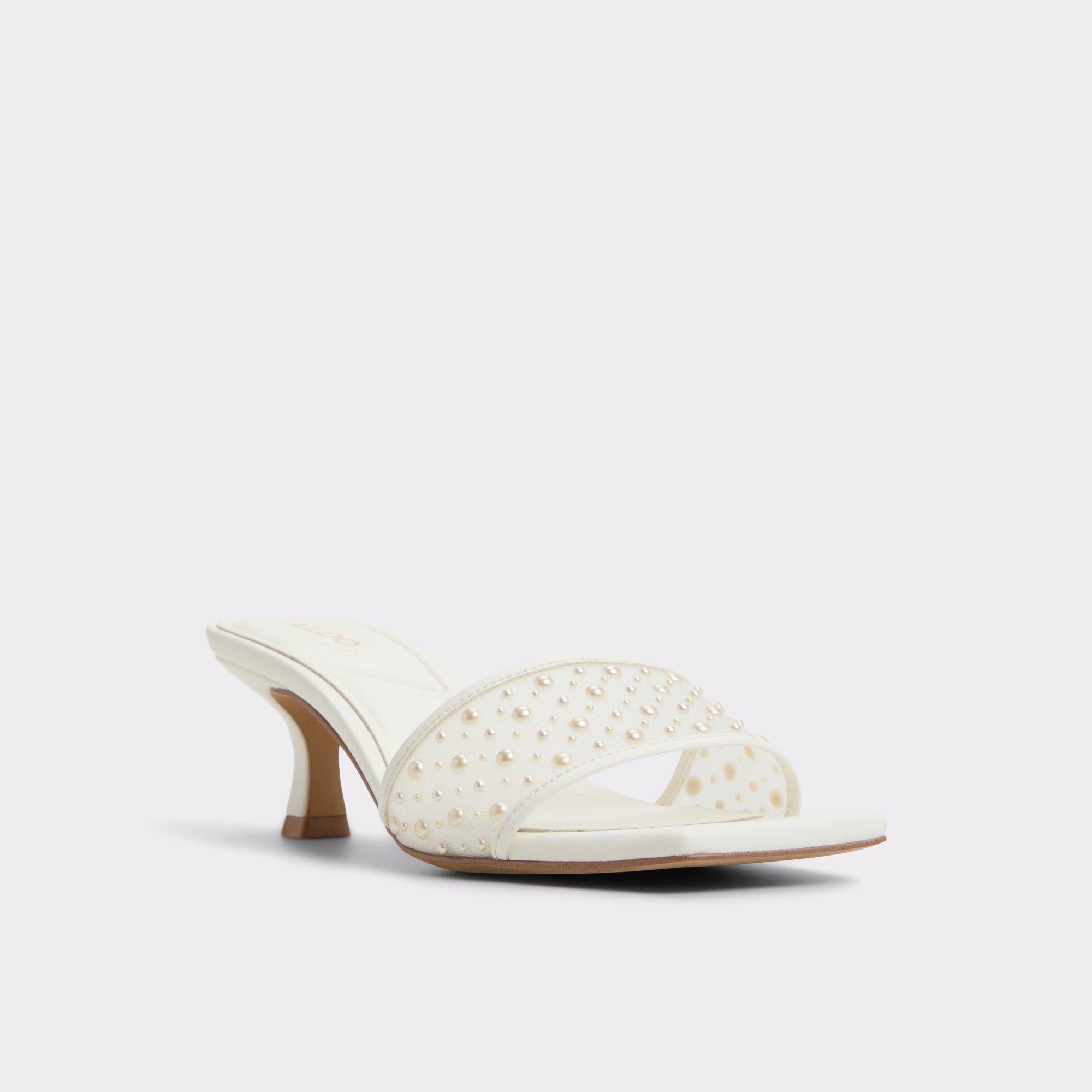 Pearlia White Women's Heeled mules | ALDO US Product Image