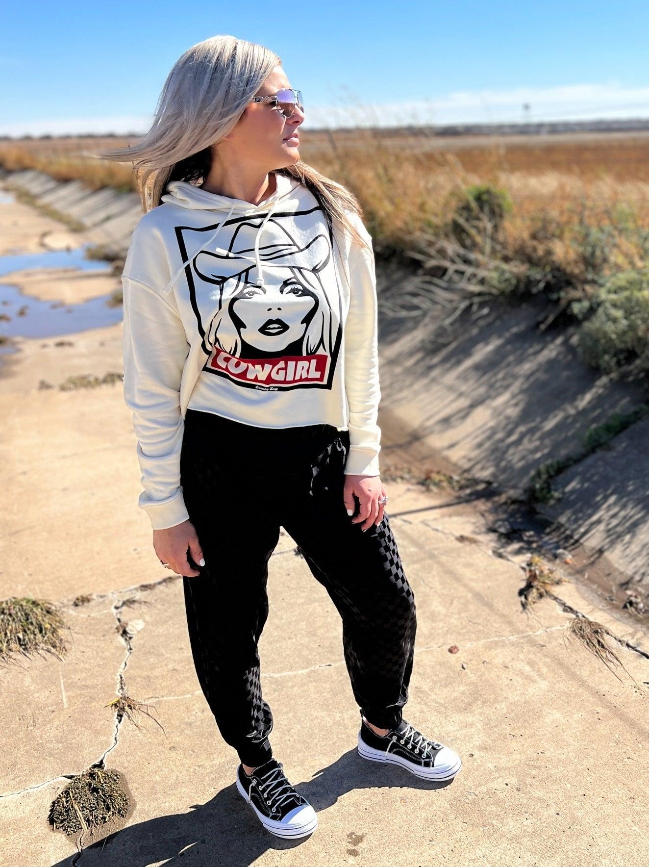 Cowgirl Lightweight Cropped Hoodie* Product Image