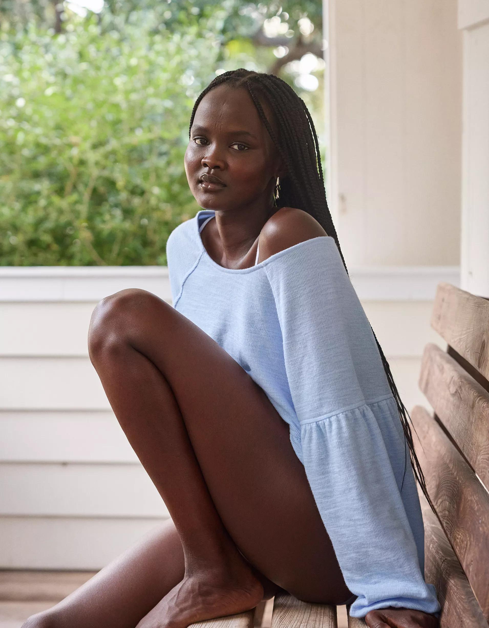 Aerie Endless Summer Cropped Sweatshirt Product Image