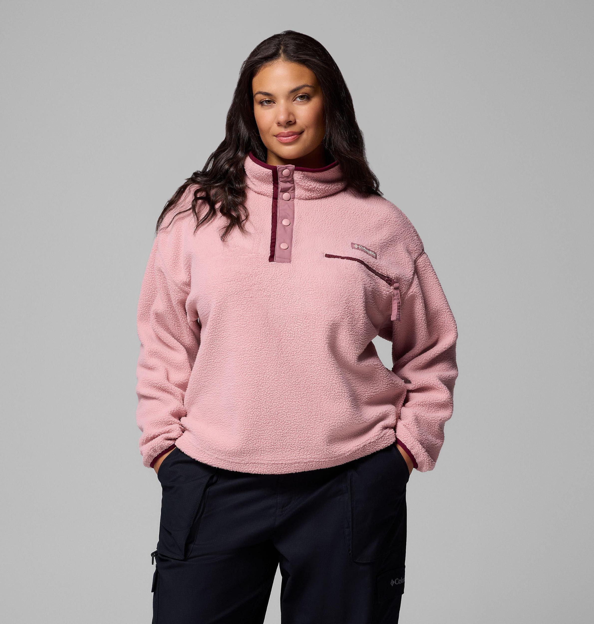 Columbia Womens Helvetia II Cropped Half Snap Fleece Pullover - Plus Size- Product Image