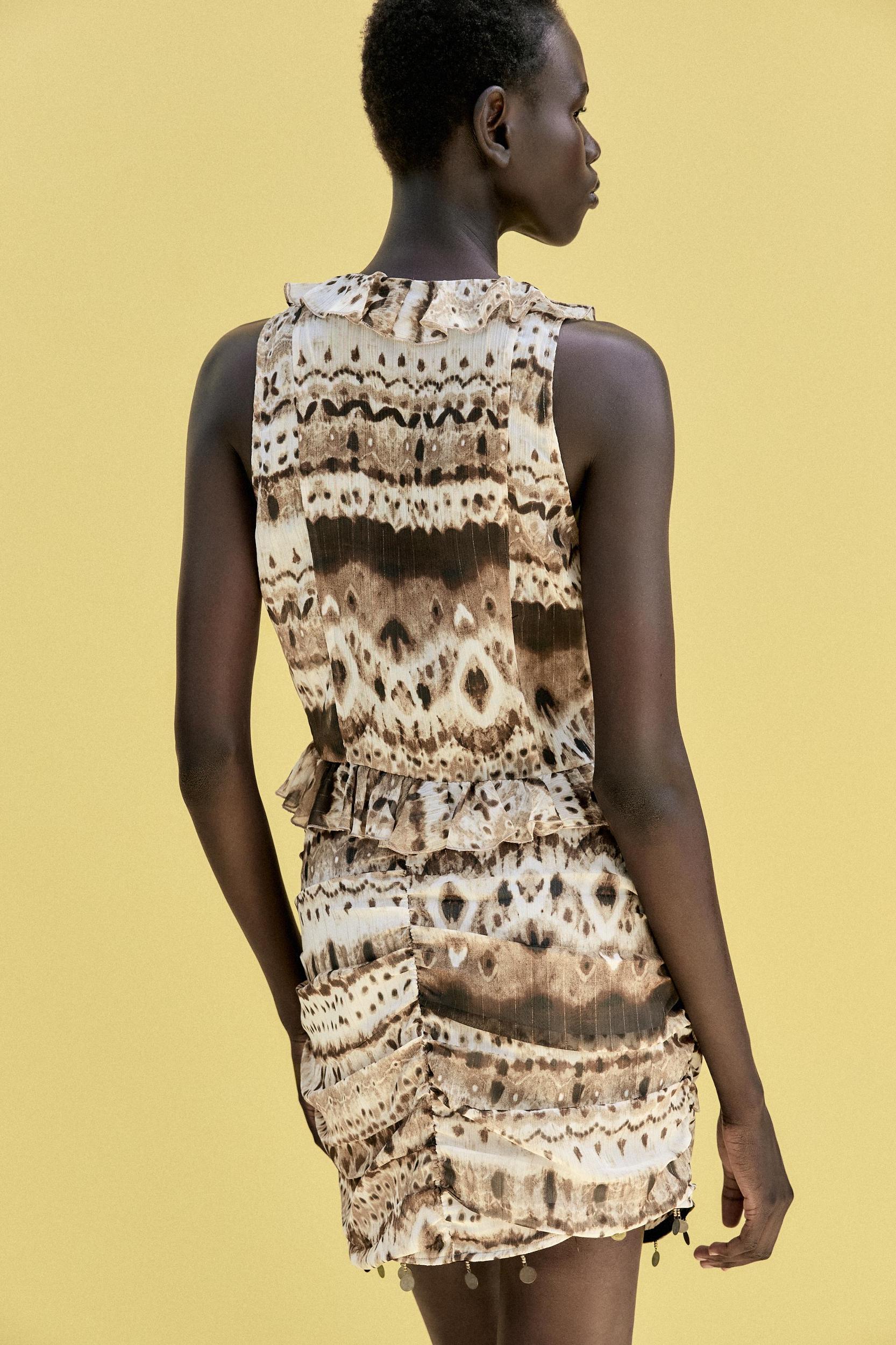 TIE-DYE RUFFLED TOP Product Image