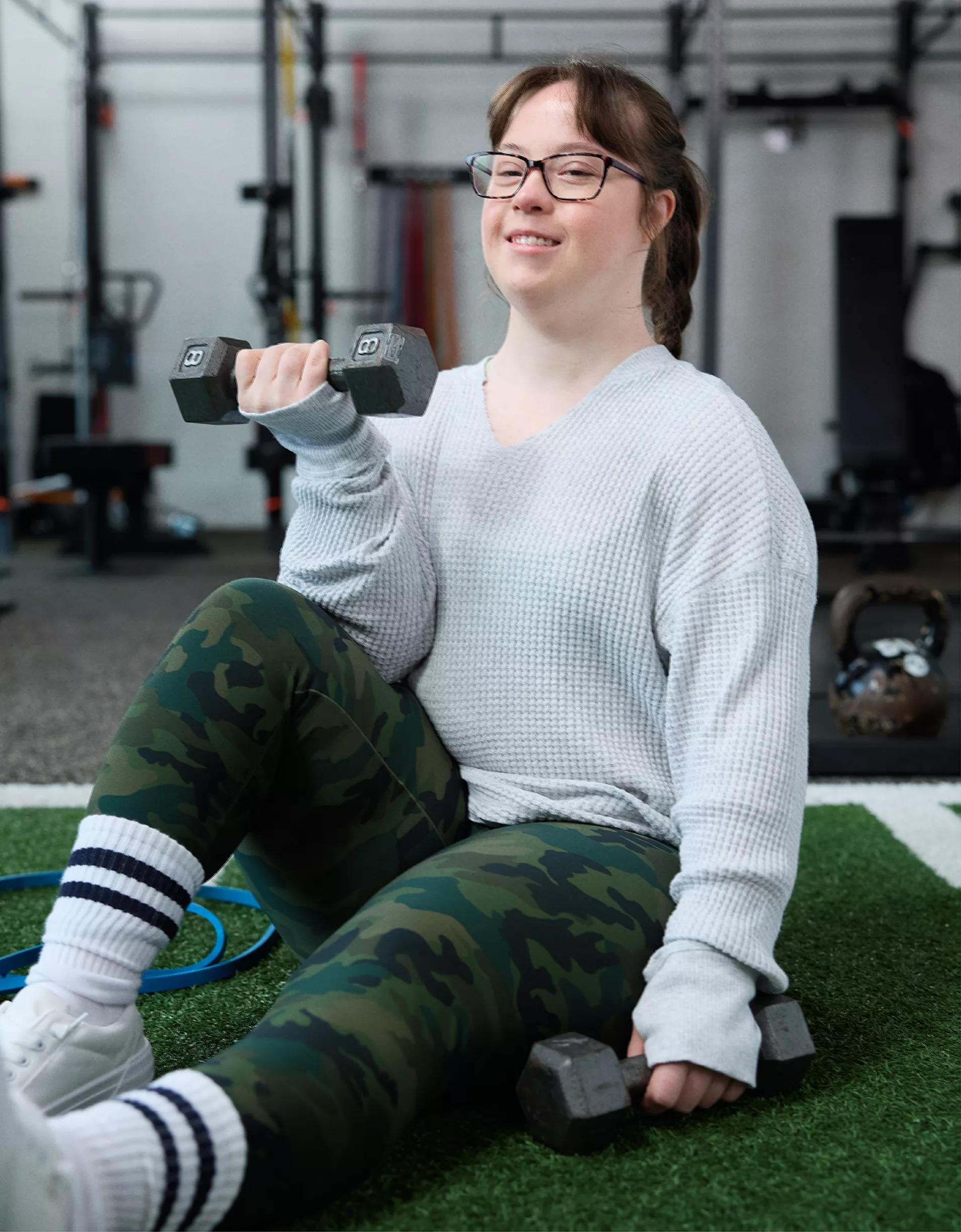 OFFLINE By Aerie Wow! Waffle Notch Neck Long Sleeve T-Shirt Product Image