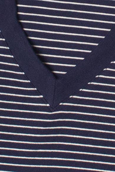 Striped Crop Polo Tee Product Image