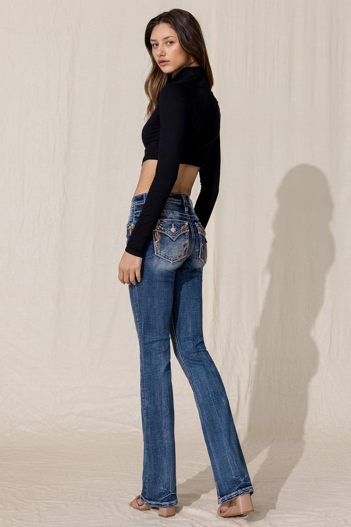 Falling Leaves Bootcut Jeans Product Image