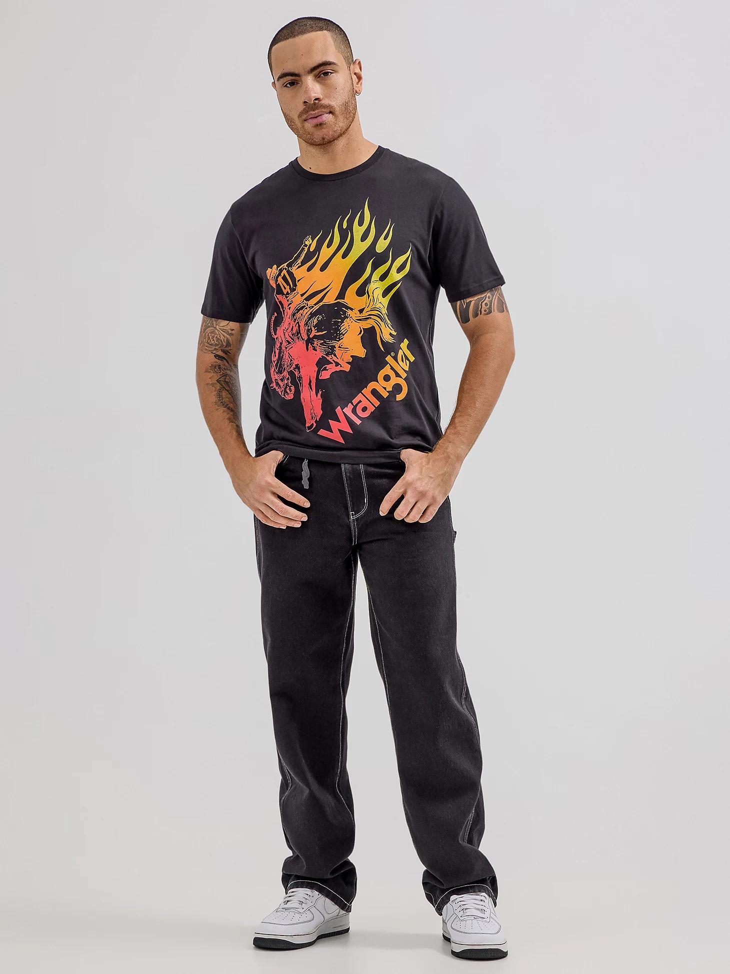 Wrangler® x Hot Wheels™ Men's Flaming Bronco T-Shirt Beauty Product Image