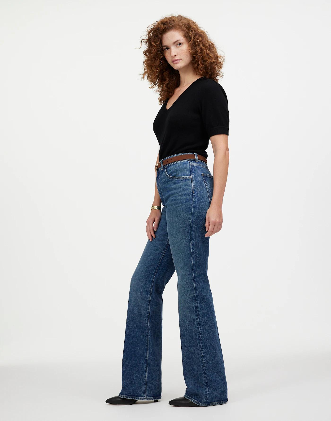 Curvy Relaxed Bootcut Jeans in Concho Wash Product Image