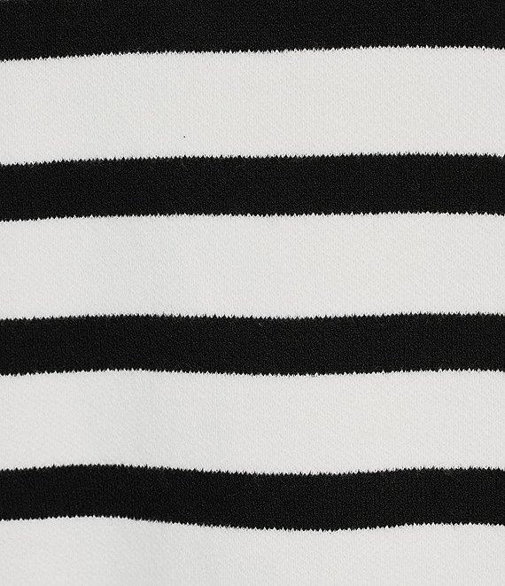 Moa Moa Long Sleeve Mock Neck Stripe Tunic Sweater Product Image