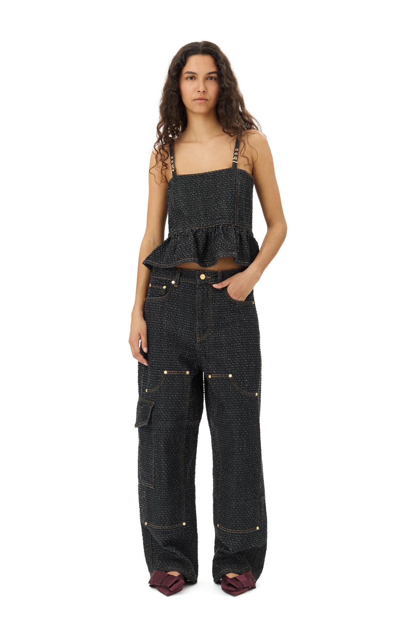 Black Textured Top Product Image