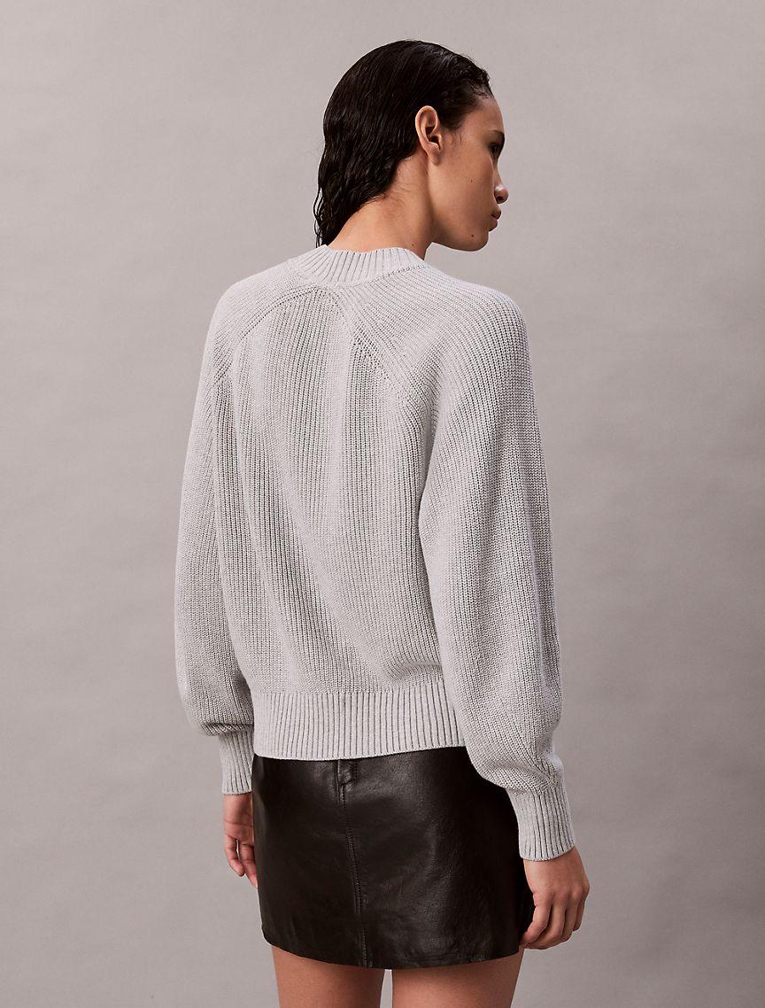 Smooth Cotton Monogram Rib Classic Sweater Product Image