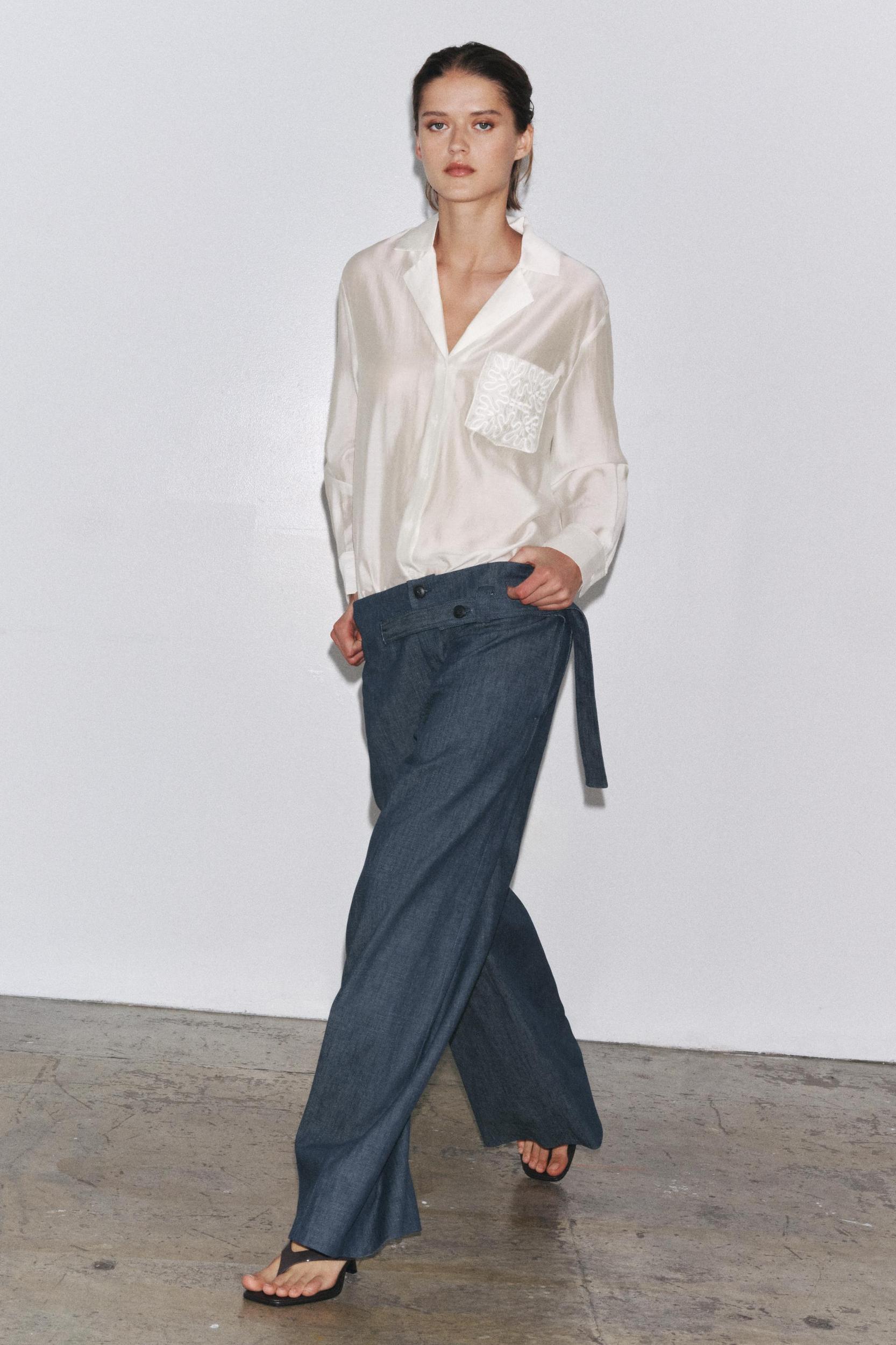 ZW COLLECTION EMBROIDERED POCKET SHIRT Product Image