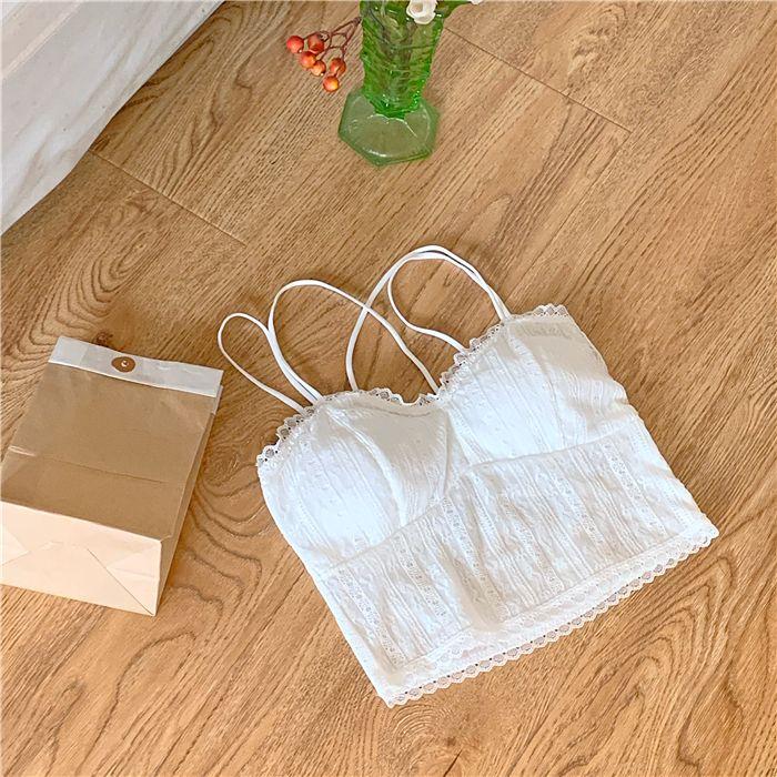 Cross-Strap Lace Bustier Top Product Image