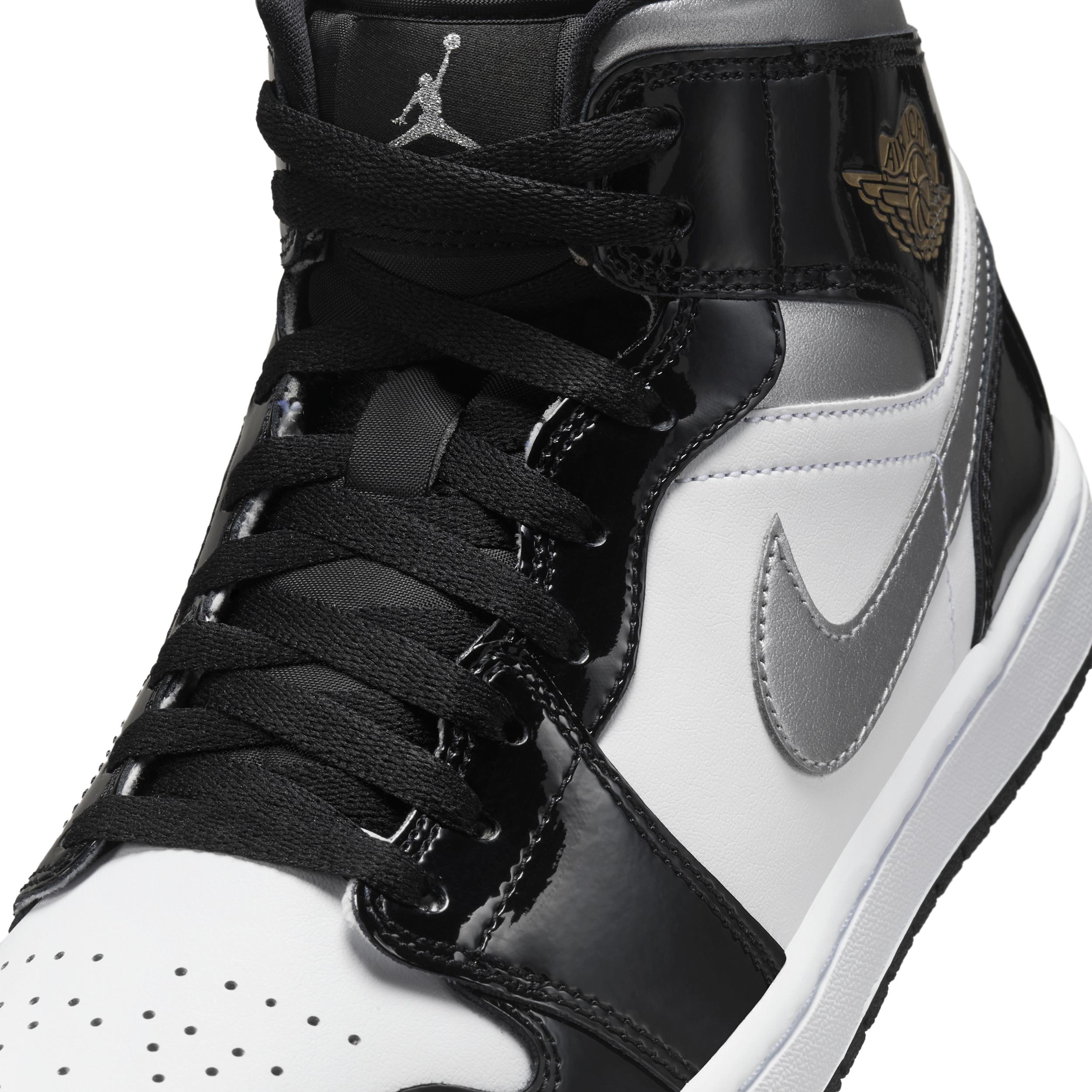 Jordan Mens Jordan Air Jordan 1 Mid SE - Mens Shoes White/Carolina/White Product Image