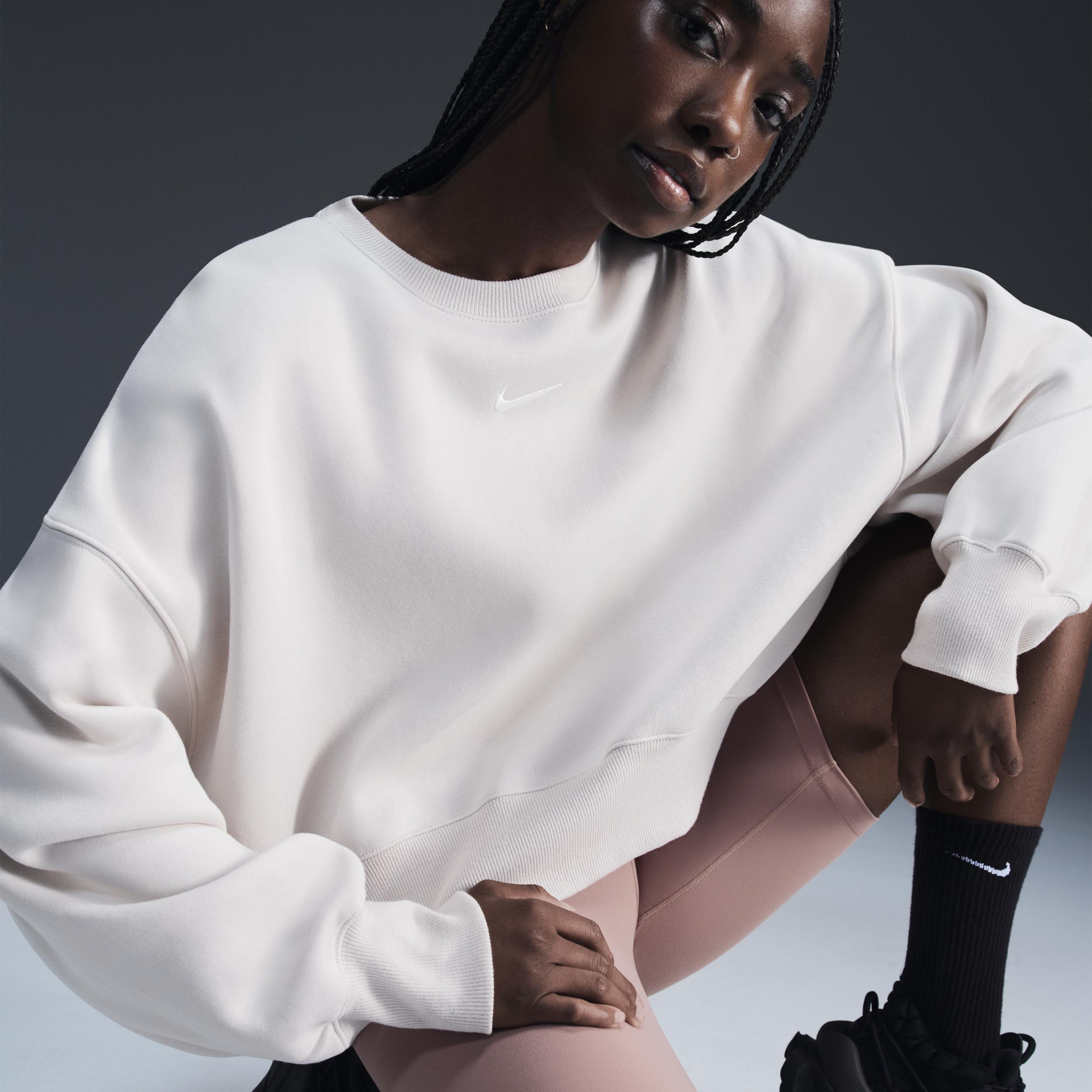 Womens Nike Sportswear Phoenix Fleece Over-Oversized Crew-Neck Sweatshirt | DQ5761-104 Product Image