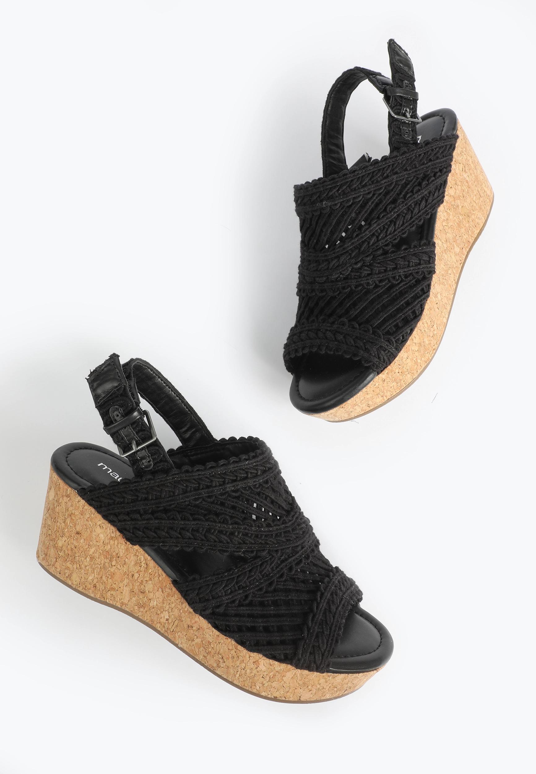 Maurices Womens Supercush Charlotte Crochet Cork Wedge Product Image