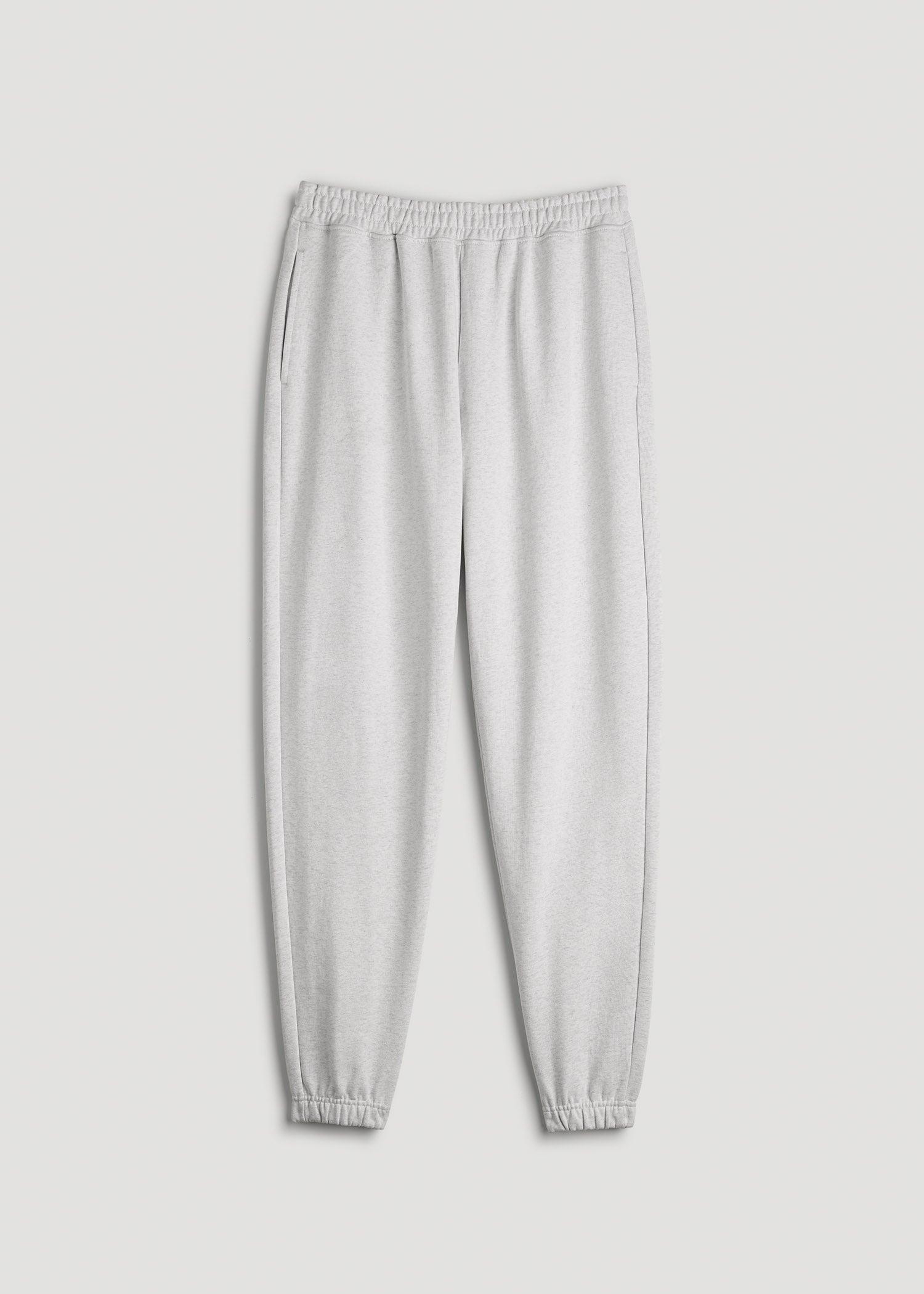 Wearever Oversized French Terry Joggers for Tall Women in Heather Cloud White Product Image