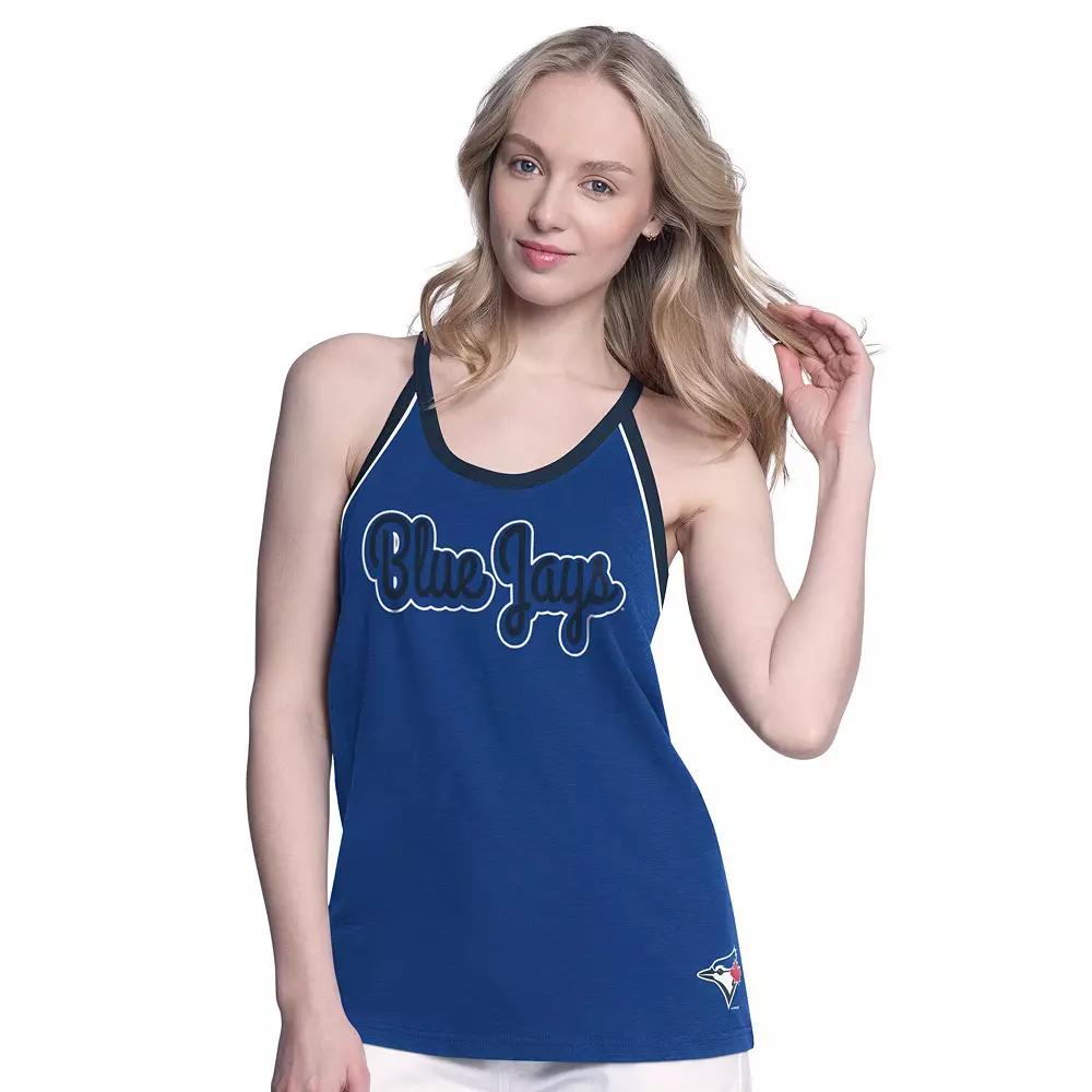 Women's G-III 4Her by Carl Banks Royal Toronto Blue Jays Curveball Racerback Tank Top,  Product Image