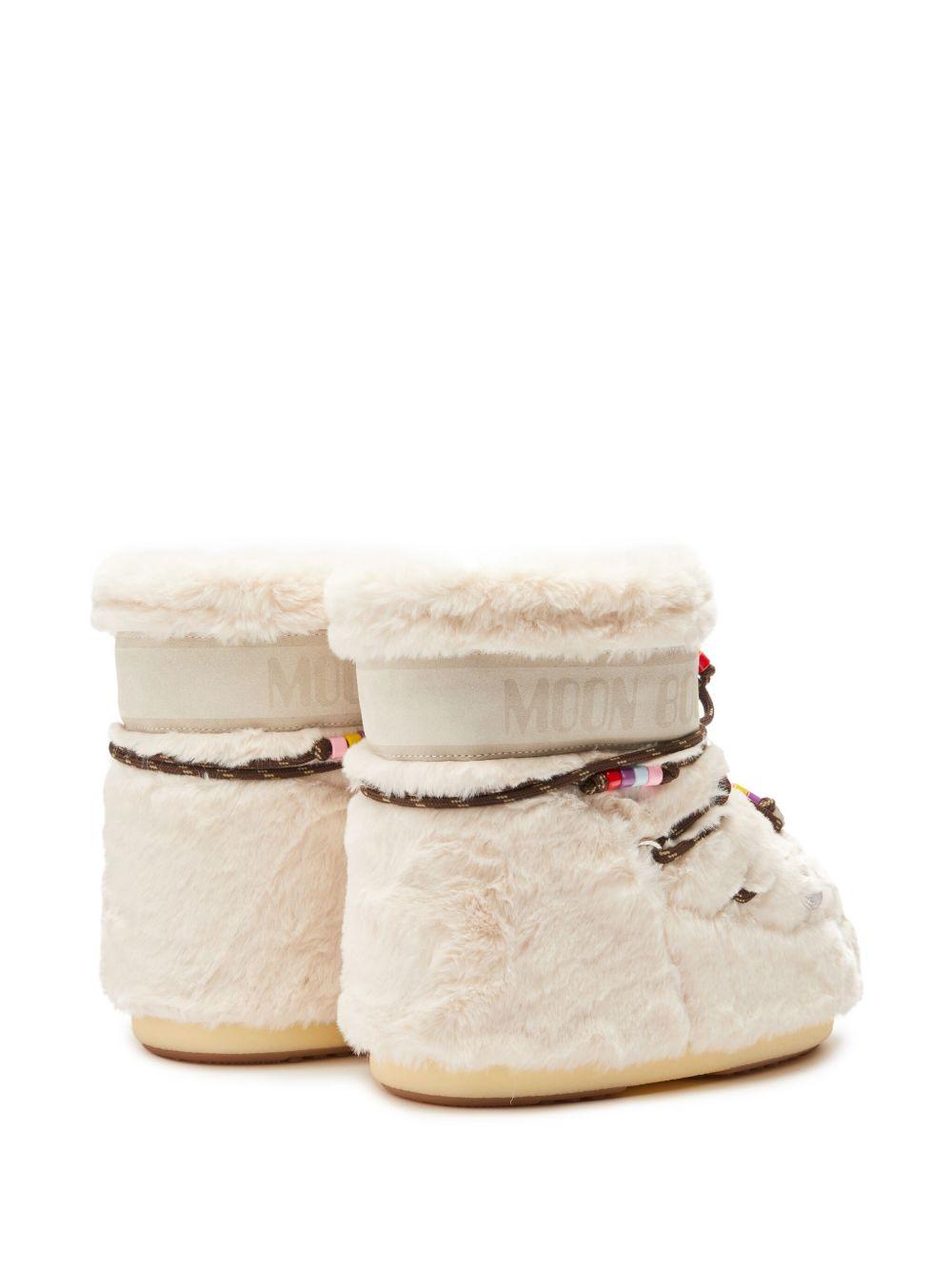 Icon Low faux-fur beaded boots Product Image