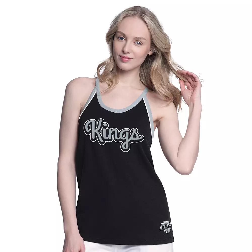 Women's G-III 4Her by Carl Banks Black Los Angeles Kings Curveball Racerback Tank Top,  Product Image