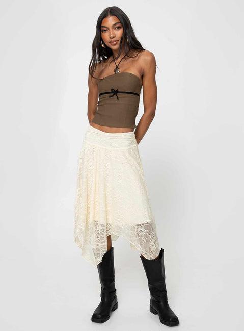 Enslee Midi Skirt Cream Product Image