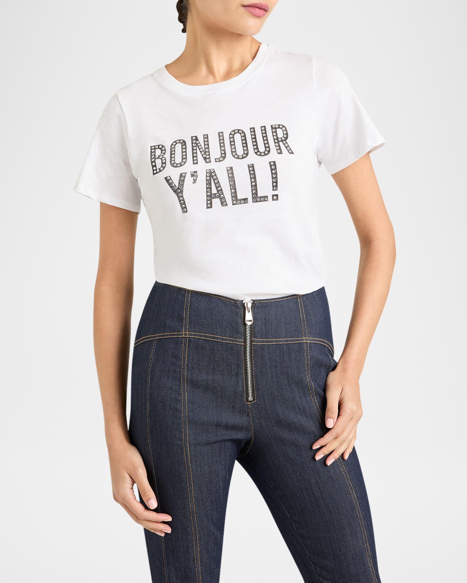 Bonjour Y'all Embellished Shrunken Tee Product Image