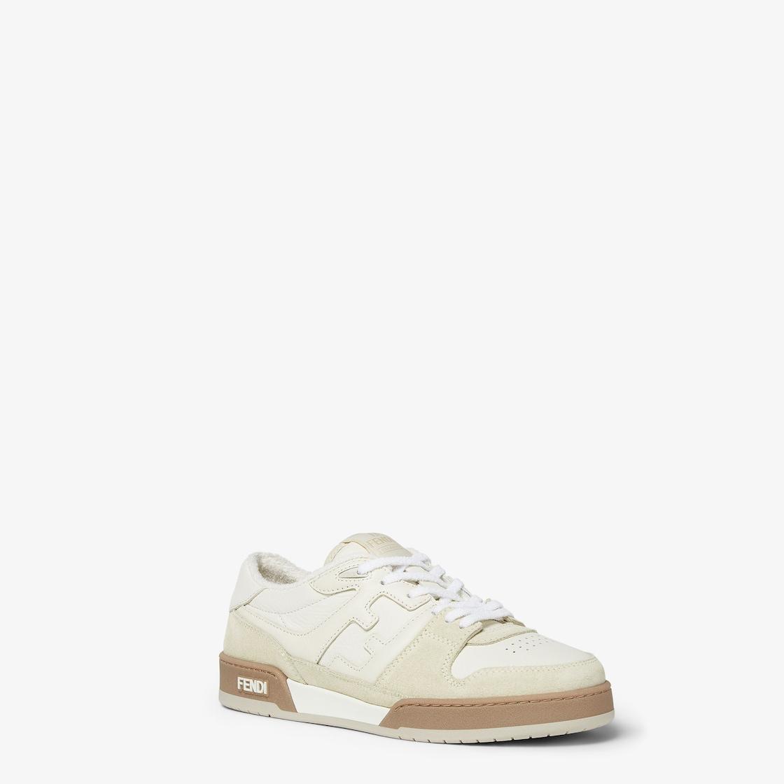 Fendi Match SneakersWhite suede low tops Product Image