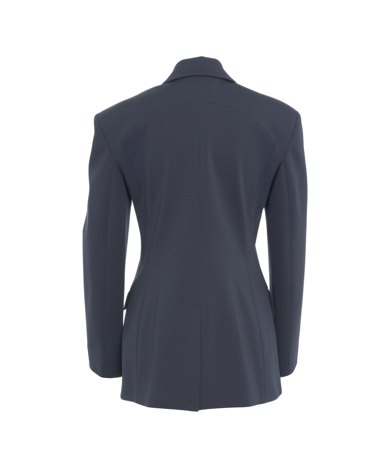 Double-breasted blazer in scuba Product Image